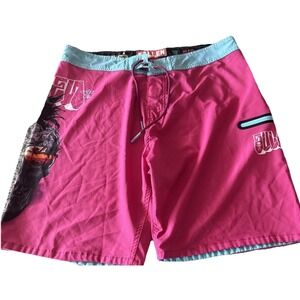 Sullen Art  Sz 36" Men's Shorts Skateboarding Pineapple Lost In Paradise